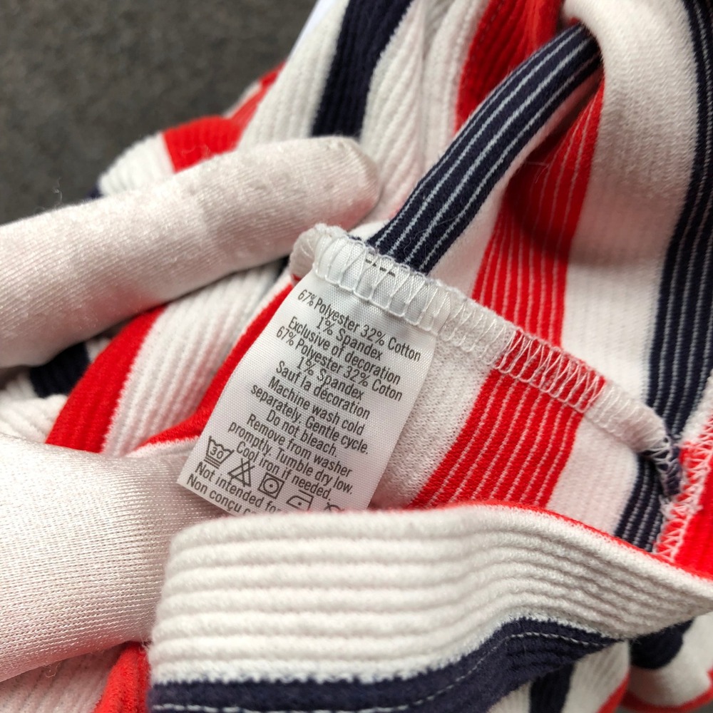 Janie and Jack Striped Knit Dress Girls 4T Red Navy White Nautical Ruffle Casual - Picture 7 of 7